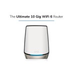 Netgear RBR860S Orbi 860 Series Tri-Band WiFi 6 Router, 6Gbps, 10 Gig Port