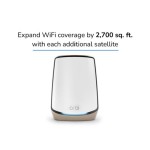 Netgear RBS860 Orbi Tri-Band WiFi 6 Mesh Add-on Satellite, 6Gbps