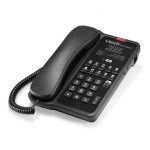 Vtech CL-A1110 1-Line Classic Analog Corded Lite Phone Matte Black