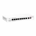 H3C Aolynk US110-8G2MF-HP 8-Port Gigabit PoE+ Cloud Managed Switch, 130W