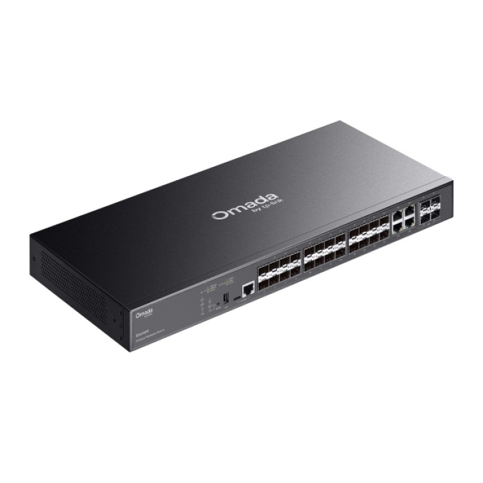 Omada by Tplink SG5428XF Omada Campus 24-Port SFP Stackable Lite L3 Managed Switch with 4x 10G Slots Omada by Tplink SG5428XF Omada Campus 24-Port SFP Stackable Lite L3 Managed Switch with 4x 10G Slots