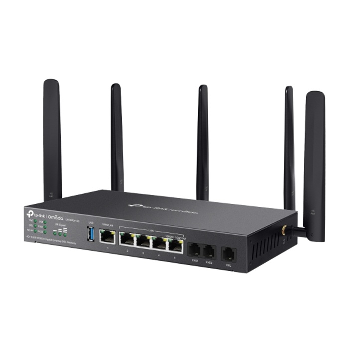 TP-Link Omada DR3650v-4G 4G+ Cat6 AX3000 Wi-Fi 6 Gigabit DSL Gateway TP-Link Omada DR3650v-4G 4G+ Cat6 AX3000 Wi-Fi 6 Gigabit DSL Gateway