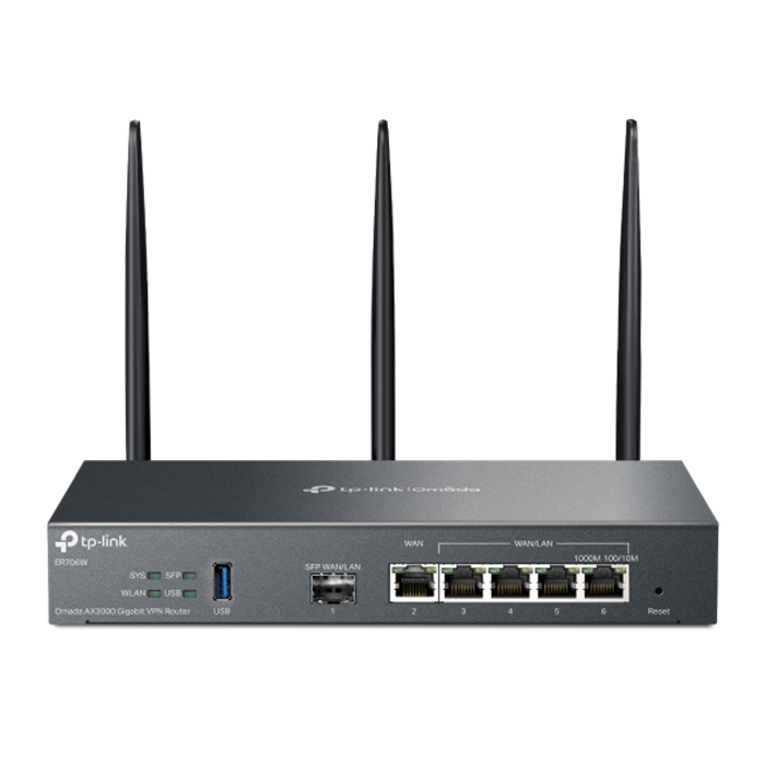 TP-Link Omada ER706W AX3000 Gigabit Wi-Fi 6 VPN Router TP-Link Omada ER706W AX3000 Gigabit Wi-Fi 6 VPN Router