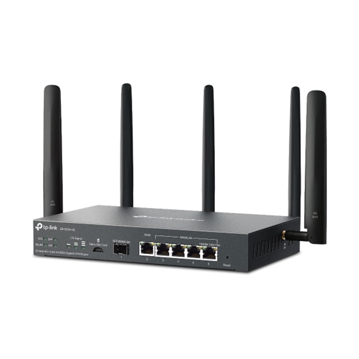 TP-Link Omada ER706W-4G 4G+ Cat6 AX3000 Wi-Fi 6 Gigabit VPN Router TP-Link Omada ER706W-4G 4G+ Cat6 AX3000 Wi-Fi 6 Gigabit VPN Router