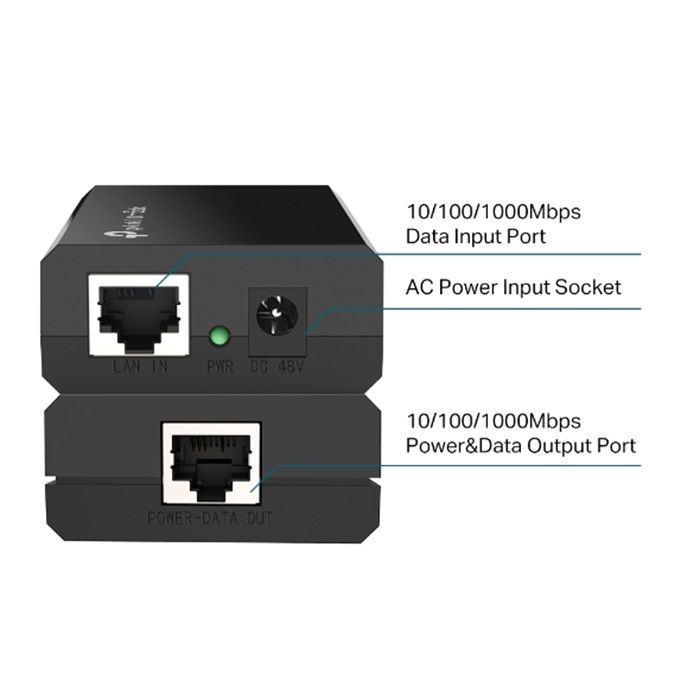 TP-Link Omada POE150S PoE Injector for Reliable Network Connectivity TP-Link Omada POE150S PoE Injector for Reliable Network Connectivity