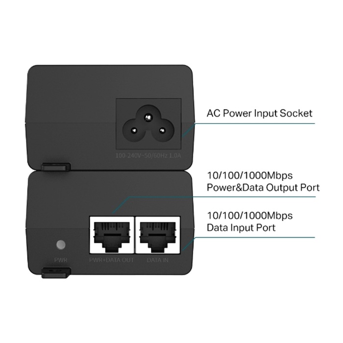 TP-Link Omada POE160S Gigabit PoE+ Injector TP-Link Omada POE160S Gigabit PoE+ Injector
