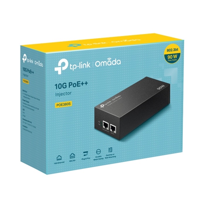 TP-Link Omada POE380S PoE++ Injector for High-Power Network Devices TP-Link Omada POE380S PoE++ Injector for High-Power Network Devices